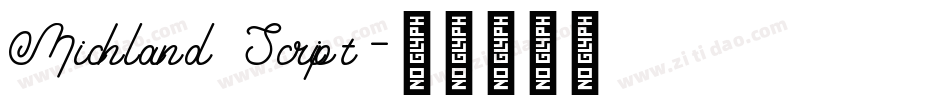 Michland Script字体转换